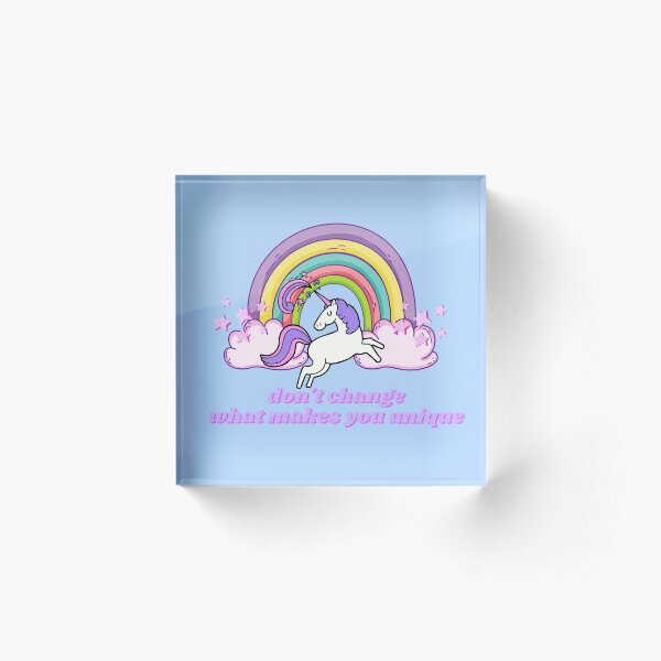 Item preview, don't change what makes you unique - unicorn rainbow designed and sold by cyc94.