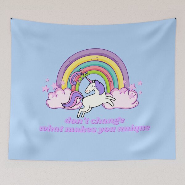 Item preview, don't change what makes you unique - unicorn rainbow designed and sold by cyc94.