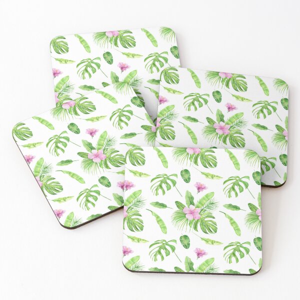 Item preview, Floral Pattern Big Green Leaves designed and sold by indiebeetees.