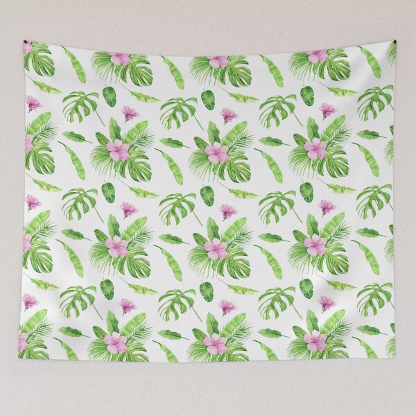 Item preview, Floral Pattern Big Green Leaves designed and sold by indiebeetees.