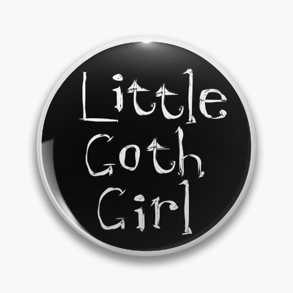 Artikelvorschau, Little Goth Girl Logo - schwarzer Kreisentwurf entworfen und verkauft von Horror, Cult, Eerie, and Matazone.