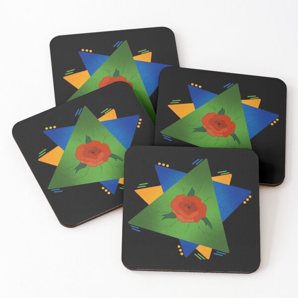 Item preview, Rose on Graphic Triangles designed and sold by heartoffiction.