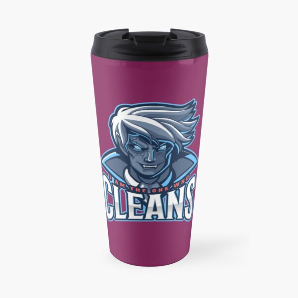 The One Who Cleans, Zombie, Vampire, Cleaning Humor Travel Mug