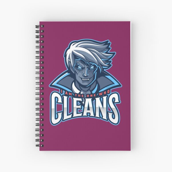 The One Who Cleans, Zombie, Vampire, Cleaning Humor Spiral Notebook