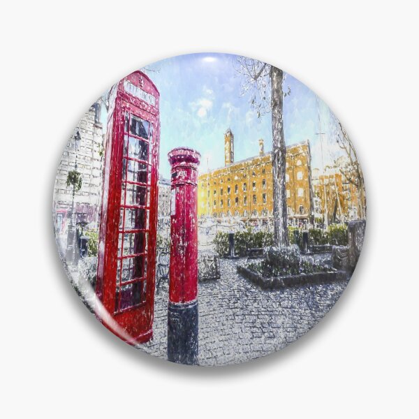 Item preview, Post Box Phone Box London Art designed and sold by Londonimages.