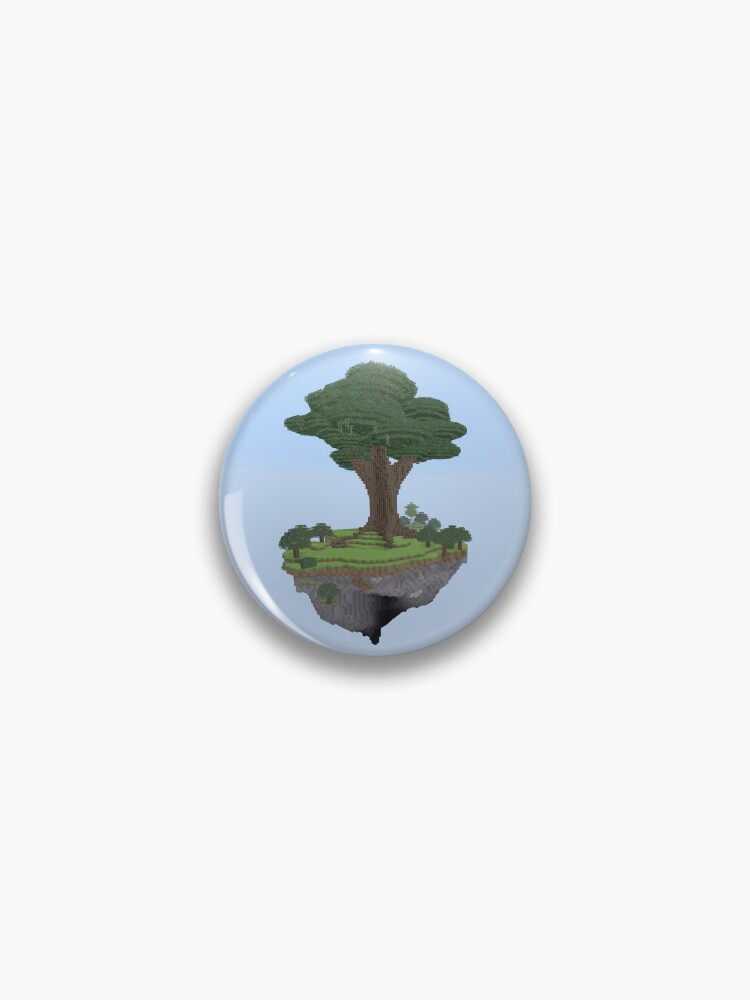 Fantasy Minecraft Minetest Landscape Floating Island And Giant Tree Pin By Drfrankenstone Redbubble
