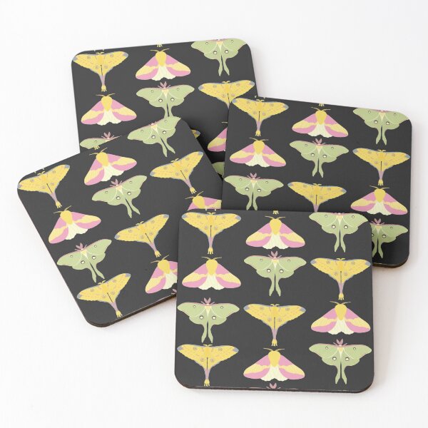 Item preview, Beautiful Vibrant Moths on a Black Background designed and sold by Alysha Newton.