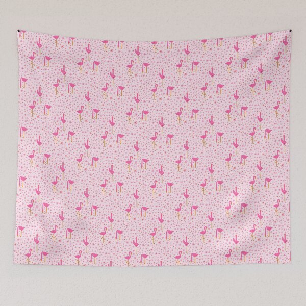 Item preview, Cute Flamingo floral print designed and sold by JenaWDesigns.