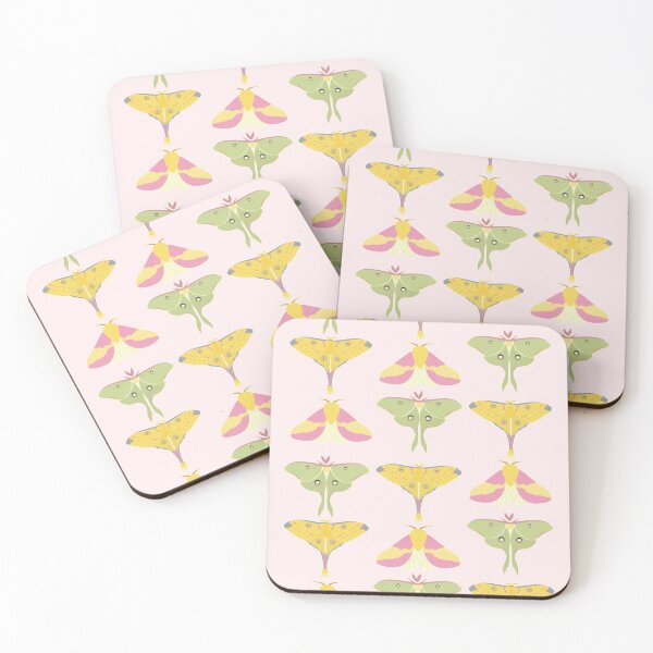 Item preview, Beautiful Vibrant Moths on a Pink Background designed and sold by Alysha Newton.
