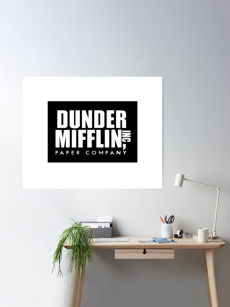 Black The Office Dunder Mifflin Peel and Stick Giant Wall Decal