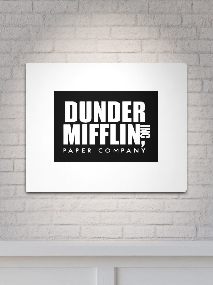 Black dunder Mifflin Logo From Tv Show the Office 3D 