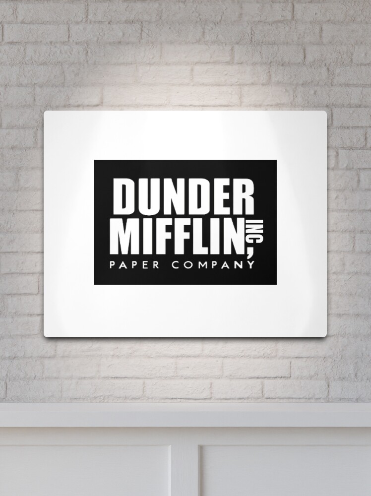 Black dunder Mifflin Logo From Tv Show the Office 3D Printed Sign