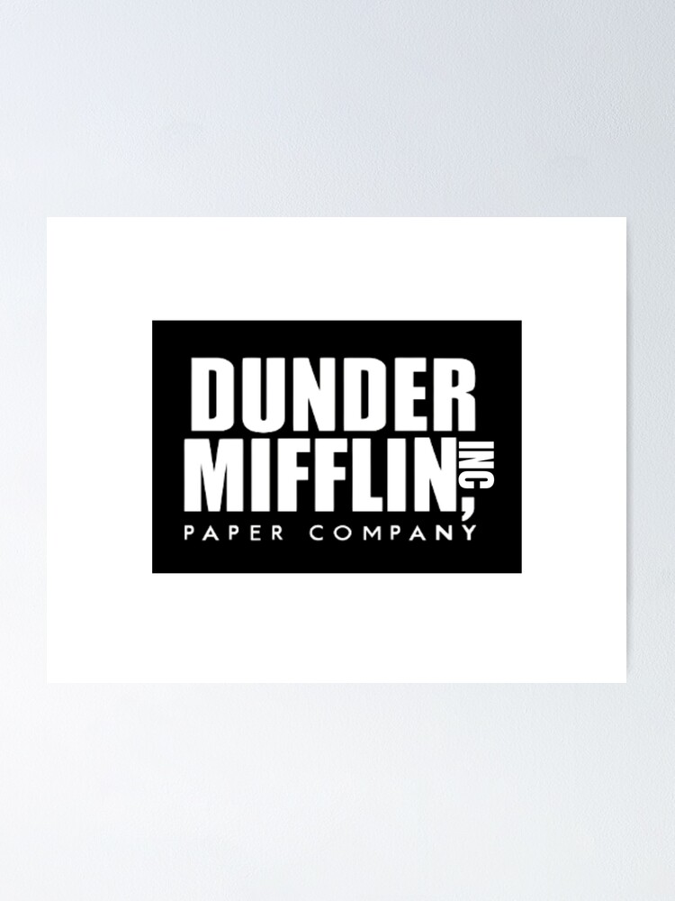 The Office - Dunder Mifflin Paper Company Logo - Black Poster for