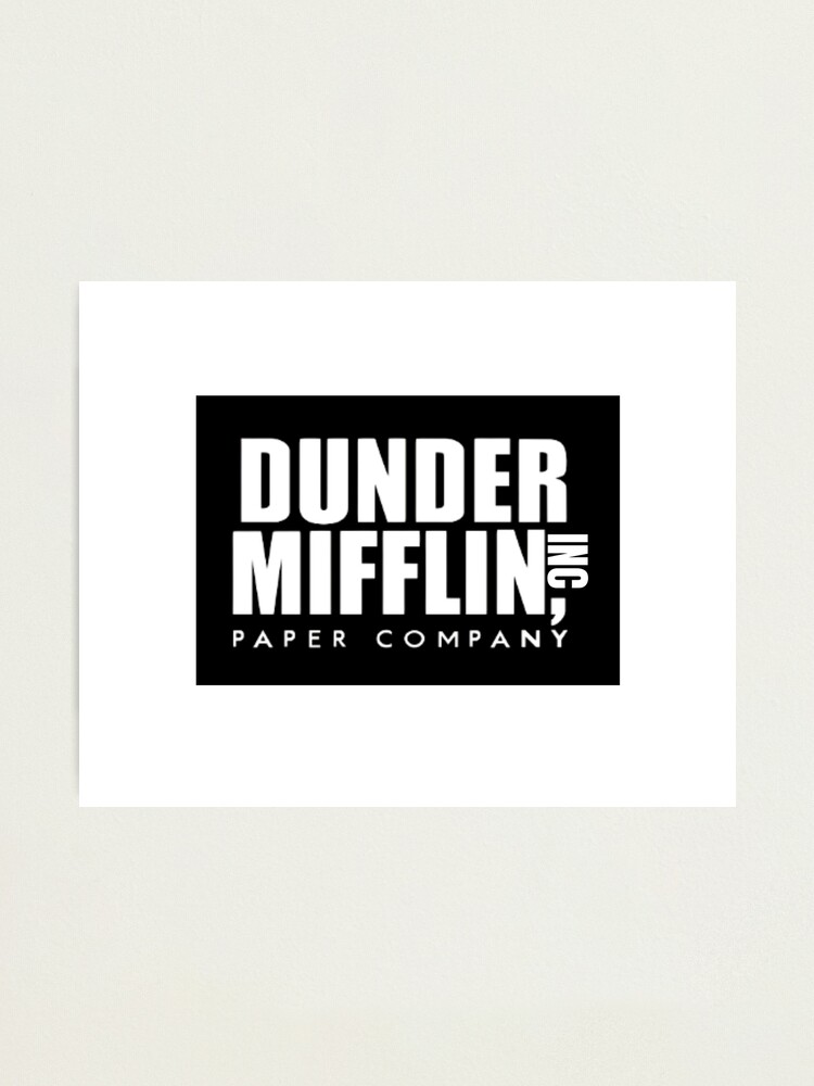 The Office - Dunder Mifflin Paper Company Logo - Black | Photographic Print