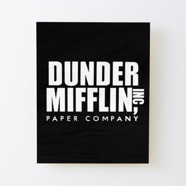 The Office - Dunder Mifflin Paper Company Logo - Black | Metal Print