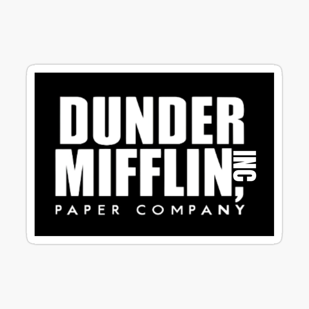 The Office - Dunder Mifflin Paper Company Logo - Black | Metal Print