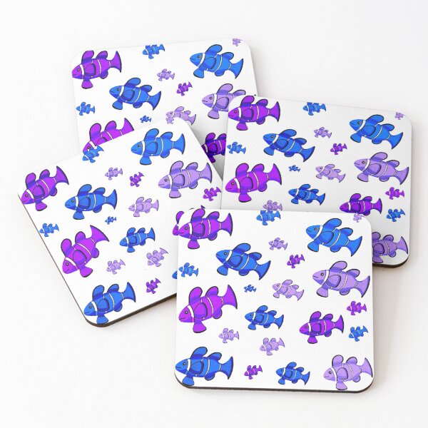 Item preview, School of Purple & Blue Clownfish designed and sold by yellowkats.