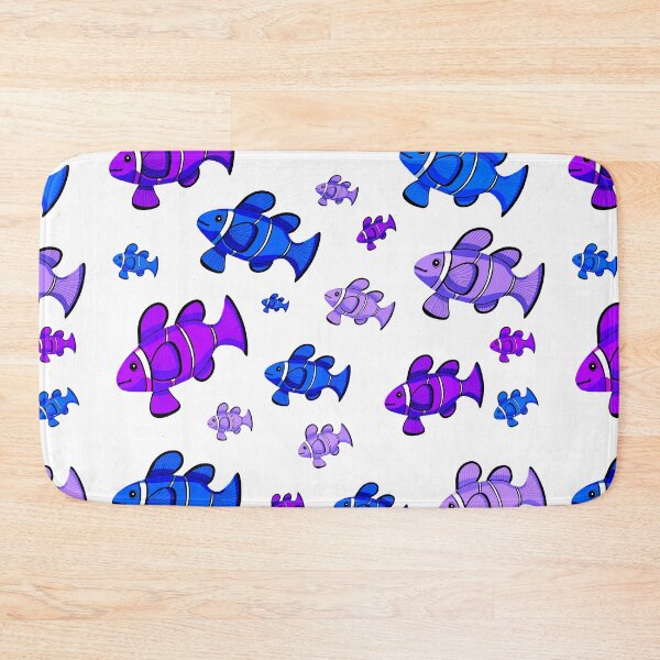 Item preview, School of Purple & Blue Clownfish designed and sold by yellowkats.