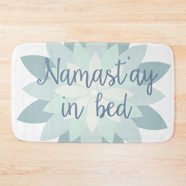 Item preview, Namast'ay in bed - Blue designed and sold by House of Laurent.