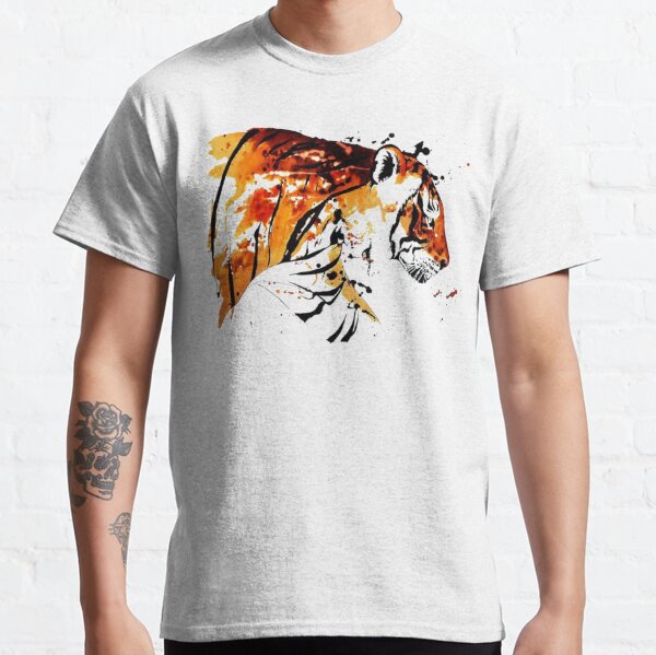 Ixachiart Siberian Tiger Huichol Art Tiger Art Print Tiger Tshirt Mexican T-Shirt Tiger Print Shirt Mexican Shirt Men Mexican Clothing Men