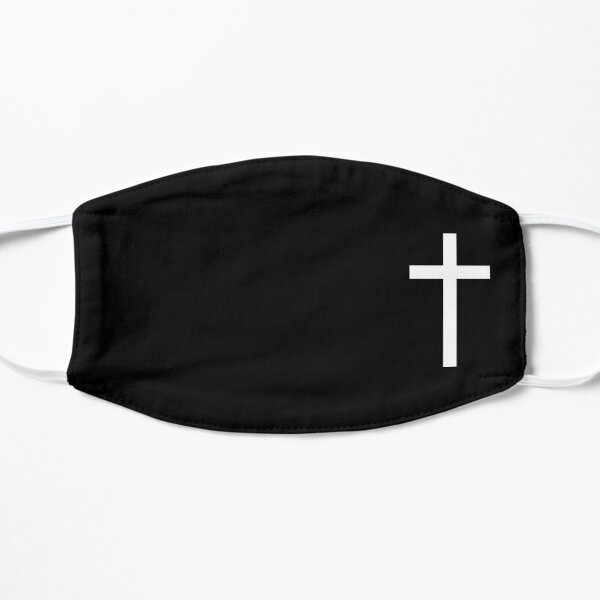 Cross on Black Flat Mask