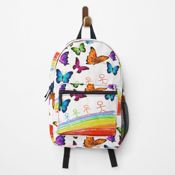 Item preview, rainbow Backpack return to school designed and sold by scriptscode.