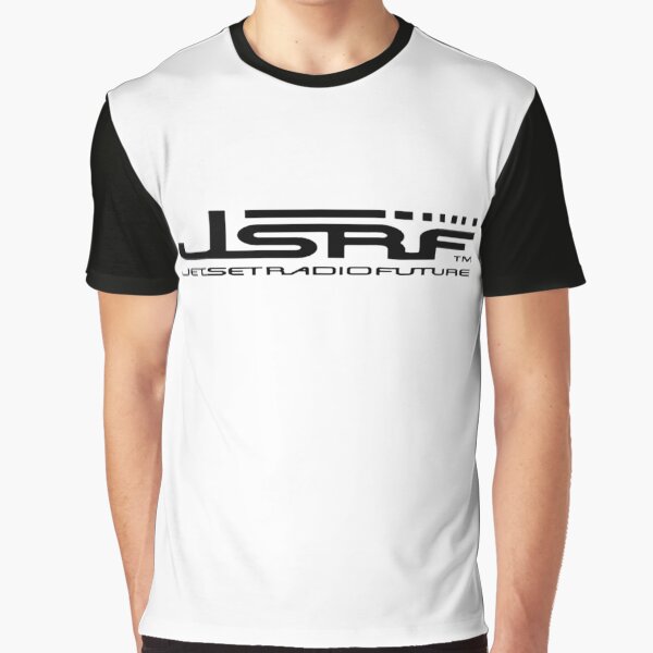 Vista previa del artículo con la obra «Jet Set Radio Future (JSRF) texto negro», diseñado y vendido por everything4eva.