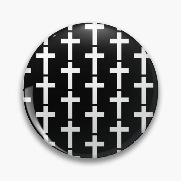 Item preview, Black and White Christian Cross Pattern Christian Crosses designed and sold by Logic72.