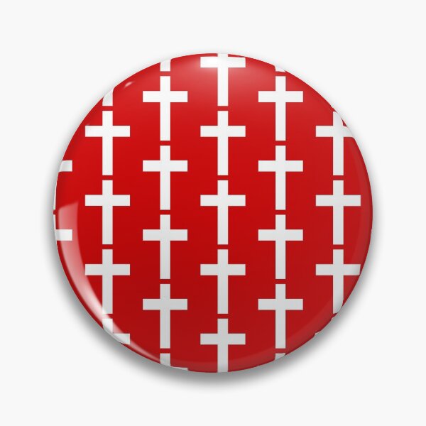 Item preview, Red and White Christian Cross Pattern Christian Crosses designed and sold by Logic72.