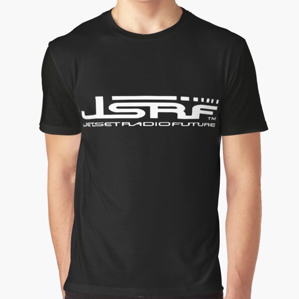 Vista previa del artículo con la obra «Jet Set Radio Future (JSRF) texto blanco», diseñado y vendido por everything4eva.