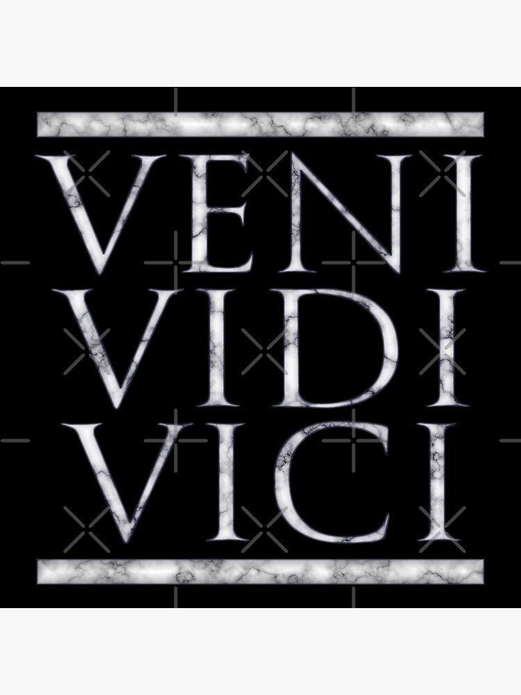 Veni, Vidi, Vici Julius Caesar Quote  Poster for Sale by