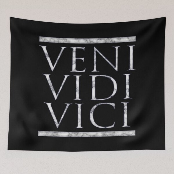 Item preview, Veni Vidi Vici, Roman Latin Quote Julius Caesar in Marble designed and sold by SolarCross.