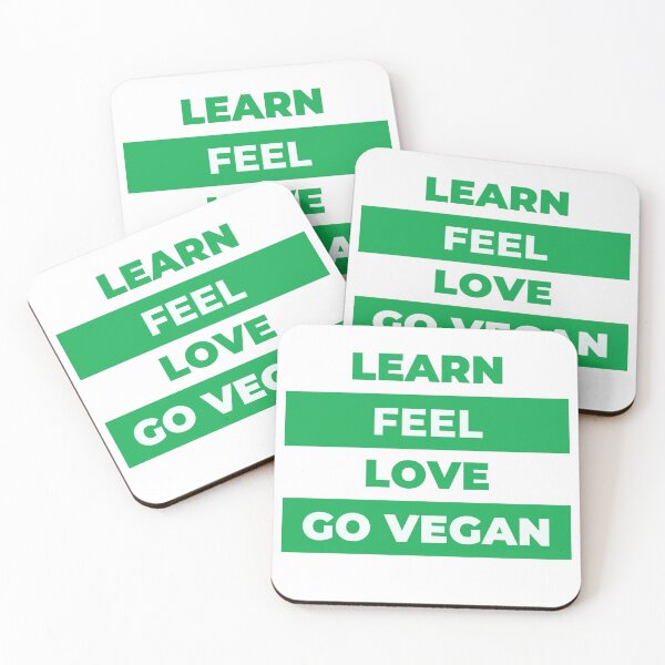 Aperçu de l'œuvre Apprendre, ressentir, aimer, devenir végétalien créée et vendue par VeganChica.