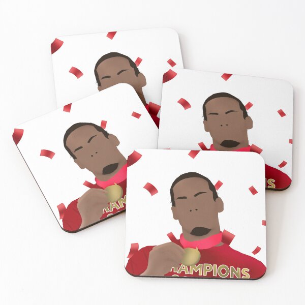 Item preview, Virgil van Dijk Champions Illustration w/ Confetti designed and sold by footballx.