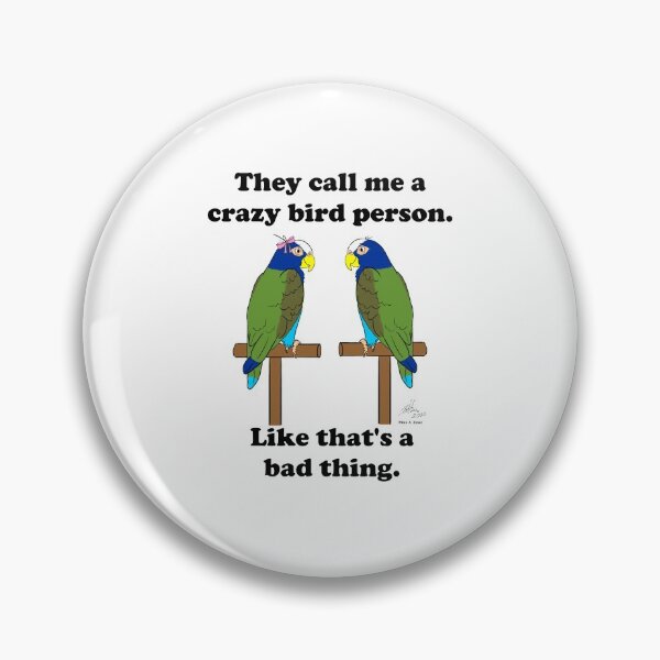 Item preview, Crazy Bird Person with White Capped Pionus designed and sold by Laughing Parrot Studio.