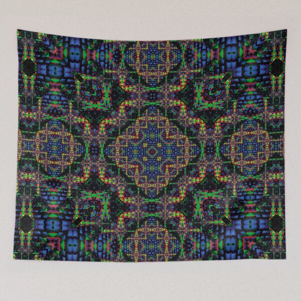 Item preview, jungle vibes in a psychedelic kaleidoscope designed and sold by andromedoz.