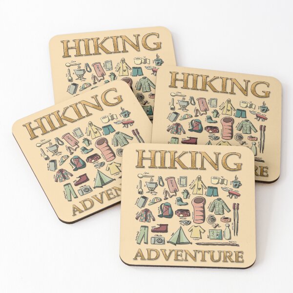 Hiking Adventure Coasters (Set of 4)
