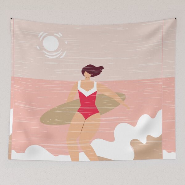 Item preview, Women Surfing on beach designed and sold by Trio's Stuff.