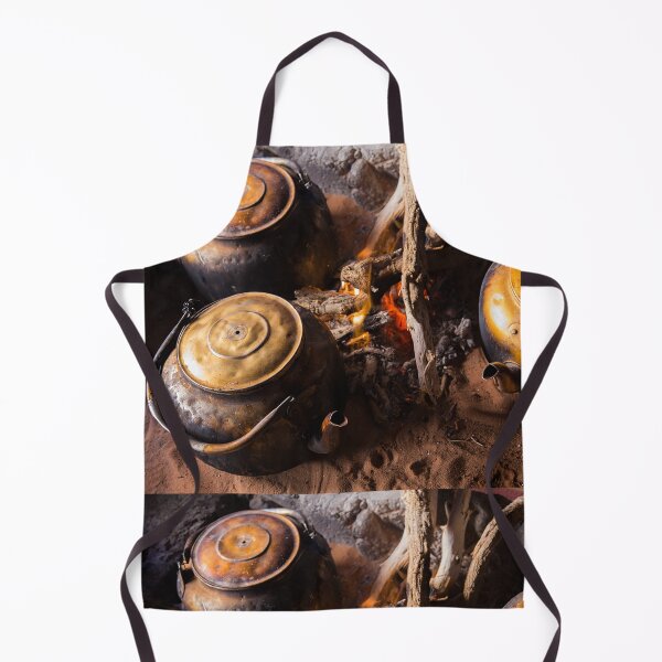 Item preview, Jordan. Wadi Rum. Bedouin Camp. Tea Kettles on an Open Fire. designed and sold by vadim19.
