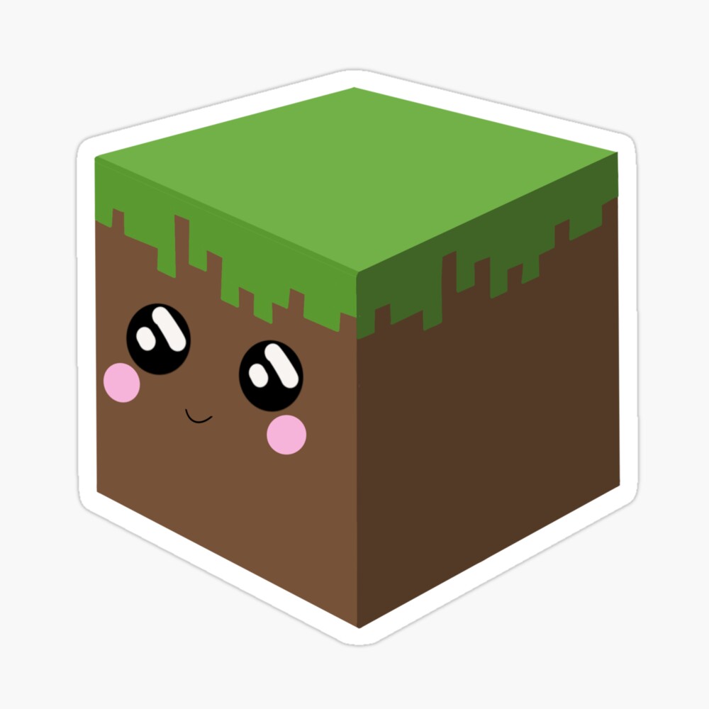 Cute Grass block guy Minecraft Skin