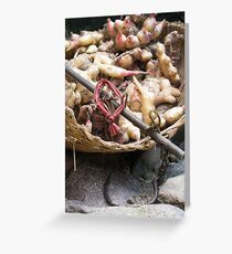 weigh the ginger Greeting Card