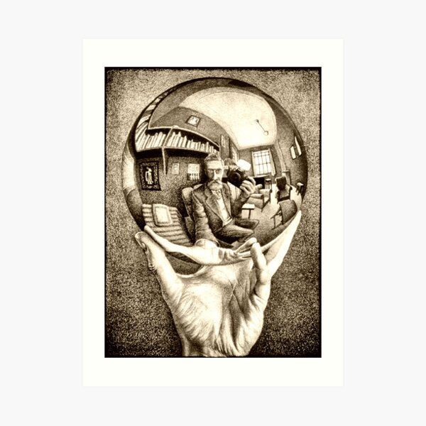 Escher's selfie Art Print
