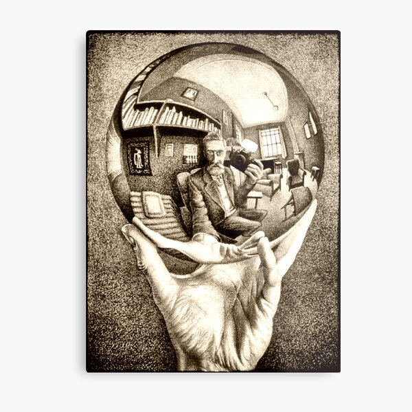 Escher's selfie Metal Print