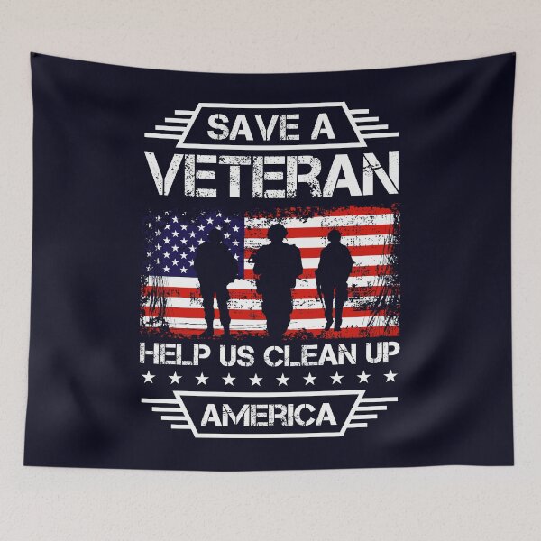 Item preview, Save a Veteran help us clean up America Flag Soldiers designed and sold by mmos.