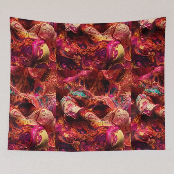 Item preview, Psychedelic Red Abstract, 3D Paint Geometric Design designed and sold by K. Scott  Teeters.