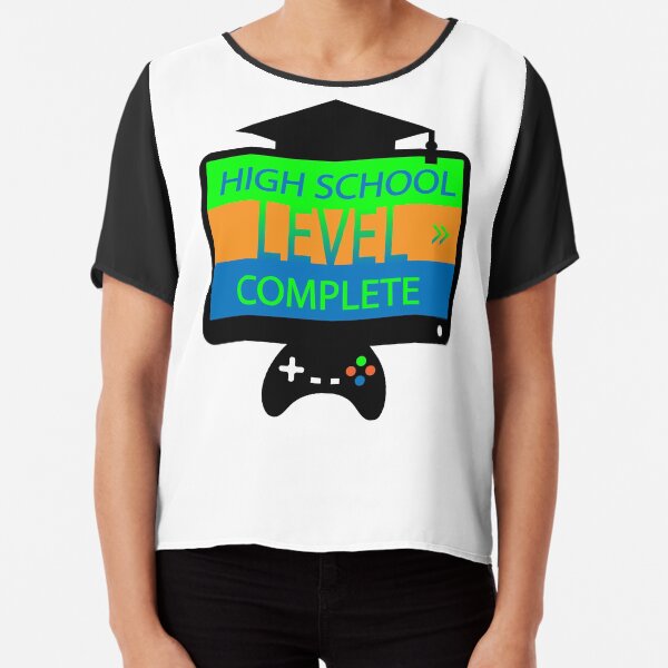 High school level complete t-shirt Chiffon Top