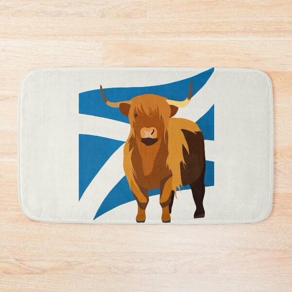 Item preview, Highland Cow + Scottish Flag designed and sold by pomandbat.