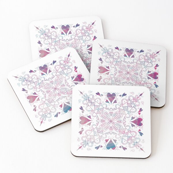 Item preview, Hearts Mandala designed and sold by Nathalie Aynié.