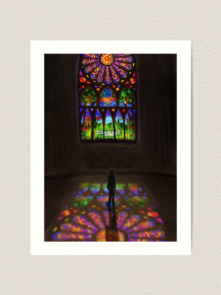 Thumbnail 2 of 3, Art Print, Stained Glass Window designed and sold by Petra van Berkum.