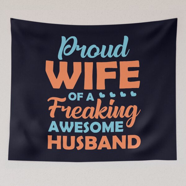 Item preview, Proud Wife Freaking Awesome Husband designed and sold by mmos.